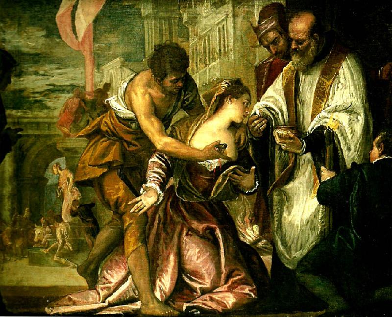 Paolo  Veronese last communion and martyrdom of st Sweden oil painting art